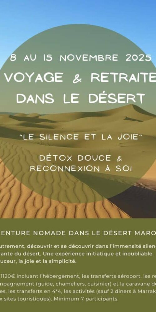 Flyer désert 2025 - recto Flyer désert 2025 - recto